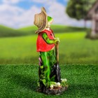 Садовая фигура "Лягушонок садовник" 17x12x33см - фото 24686066