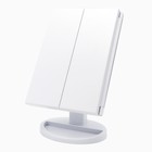 Зеркало косметическое настольное Vivian M 1х/2х/5х-увеличение, LED сенсор, USB, белое - Фото 2