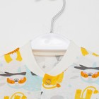 Комбинезон детский, цвет белый/зоопарк, рост 62 см - фото 35187819