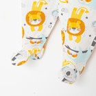 Комбинезон детский, цвет белый/зоопарк, рост 62 см - фото 35187820