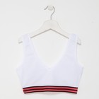 Топ для девочки, цвет белый, рост 152-158 см - фото 40405059