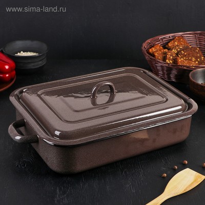 УЦЕНКА Противень, 4.5 л, коричневый рябчик