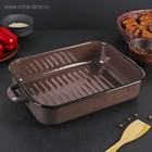 УЦЕНКА Противень, 4.5 л, коричневый рябчик - Фото 3