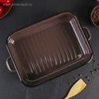 УЦЕНКА Противень, 4.5 л, коричневый рябчик - Фото 4