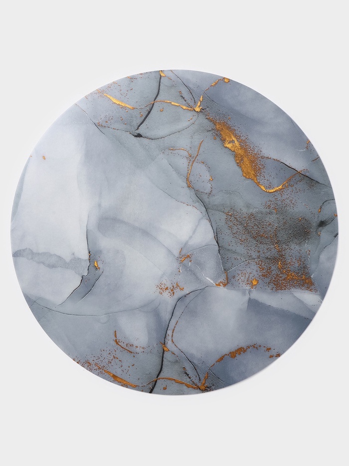 

Салфетка сервировочная на стол «Камень», d=38 см, цвет серый