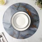 Салфетка сервировочная на стол «Камень», d=38 см, цвет серый - Фото 5