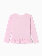Футболка с длинным рукавом для девочки KAFTAN: Happy together, розовая, размер 30 (98-104 см) - Фото 12
