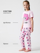 Пижама для девочки (футболка, брюки) KAFTAN «Милая пони», розовая, размер 30 (98-104 см) - Фото 2