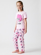 Пижама для девочки (футболка, брюки) KAFTAN «Милая пони», розовая, размер 34 (122-128 см) - Фото 4