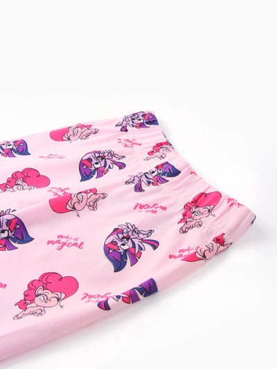 Пижама для девочки (лонгслив, брюки) KAFTAN «Пони», розовая, размер 32 (110-116 см)
