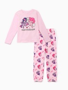 Пижама для девочки (лонгслив, брюки) KAFTAN «Пони», розовая, размер 34 (122-128 см) - Фото 7
