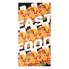 Полотенце банное вафельное Fast food 70×146 см, 100% хлопок, 160 г/м² - Фото 2