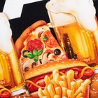 Полотенце банное вафельное Fast food 70×146 см, 100% хлопок, 160 г/м² - Фото 3