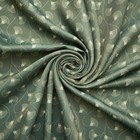 Штора портьерная Witerra Флора 160х260см, зеленый, блэкаут, пэ100% - фото 38696597