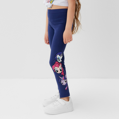 Легинсы для девочек «Пони», размер 30-32 (110-116 см), синие