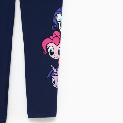 Легинсы для девочек «Пони», размер 30-32 (110-116 см), синие