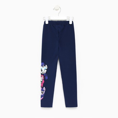 Легинсы для девочек «Пони», размер 30-32 (110-116 см), синие