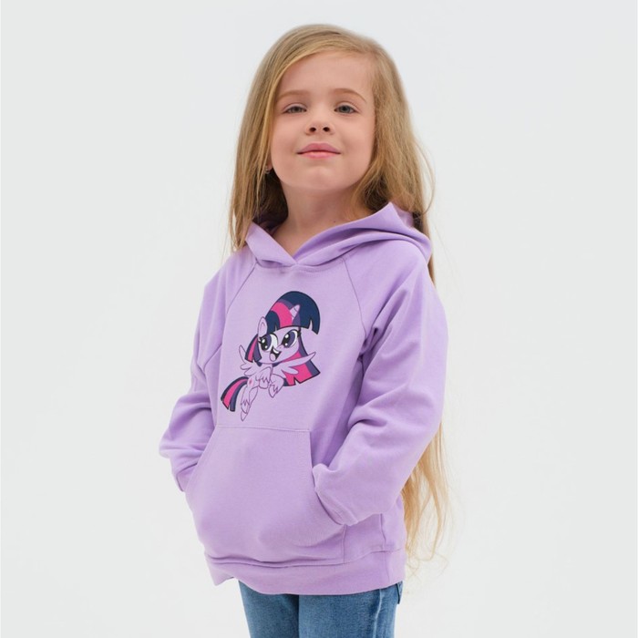 Худи для девочки «Искорка», My Little Pony, рост 86-92 см, фиолетовое - Фото 1