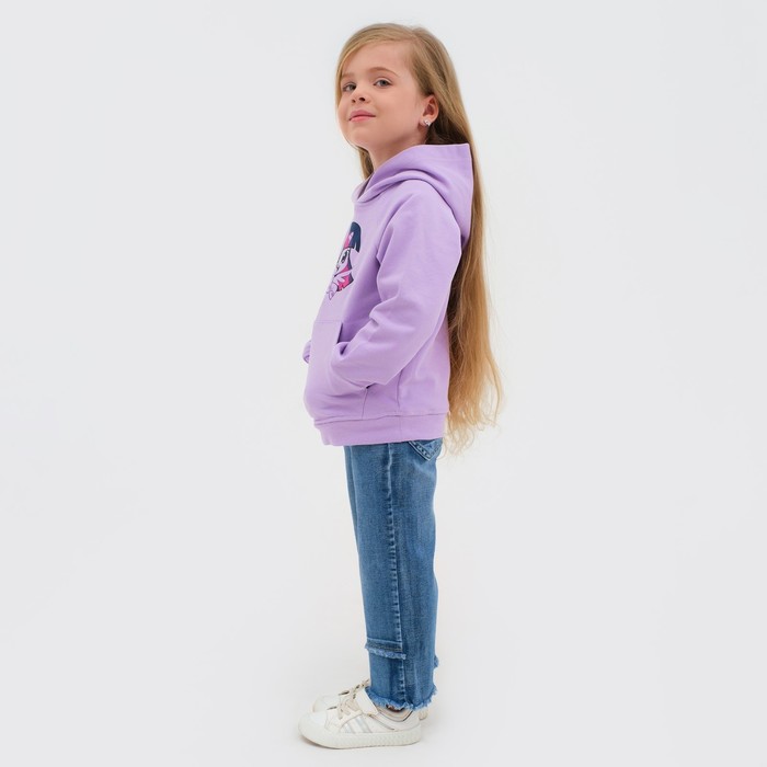 Худи для девочки «Искорка», My Little Pony, рост 110-116 см, цвет фиолетовый - фото 1907395850
