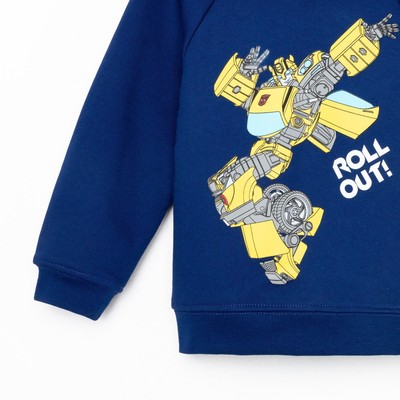 Худи для мальчика KAFTAN: Roll out «Роботы», синее, рост 86-92 см