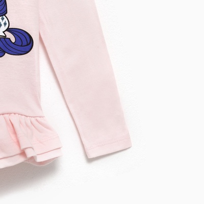Футболка с длинным рукавом для девочки KAFTAN: So cute, розовая, рост 110-116