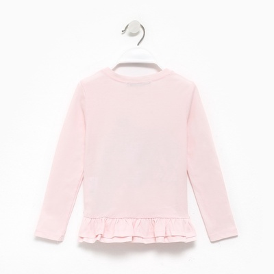 Футболка с длинным рукавом для девочки KAFTAN: So cute, розовая, рост 110-116