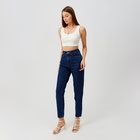 Джинсы женские мом MINAKU: Jeans Collection, размер 52, синие - Фото 7