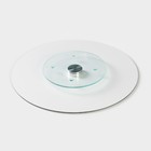 Подставка для торта Доляна «Голубой агат», d=32 см, вращающаяся, стекло, синяя - Фото 5