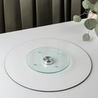 Подставка стеклянная для торта вращающаяся Доляна «Мрамор оникс», d=32 см ㅤ - Фото 3