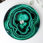 Подставка стеклянная для торта вращающаяся Доляна «Малахит», d=32 см, цвет зелёный - Фото 2