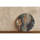 Доска разделочная Доляна «Мрамор оникс», d=20 см, стекло, синяя - Фото 9