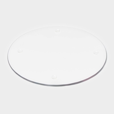 Доска разделочная Доляна «Жеода», d=20 см, стекло, розовая