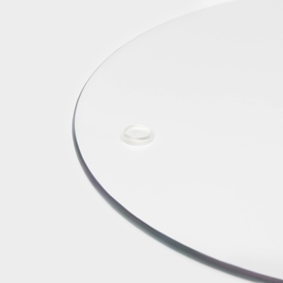 Доска разделочная Доляна «Жеода», d=20 см, стекло, розовая