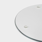 Доска разделочная Доляна «Малахит», d=20 см, стекло, серая - Фото 5