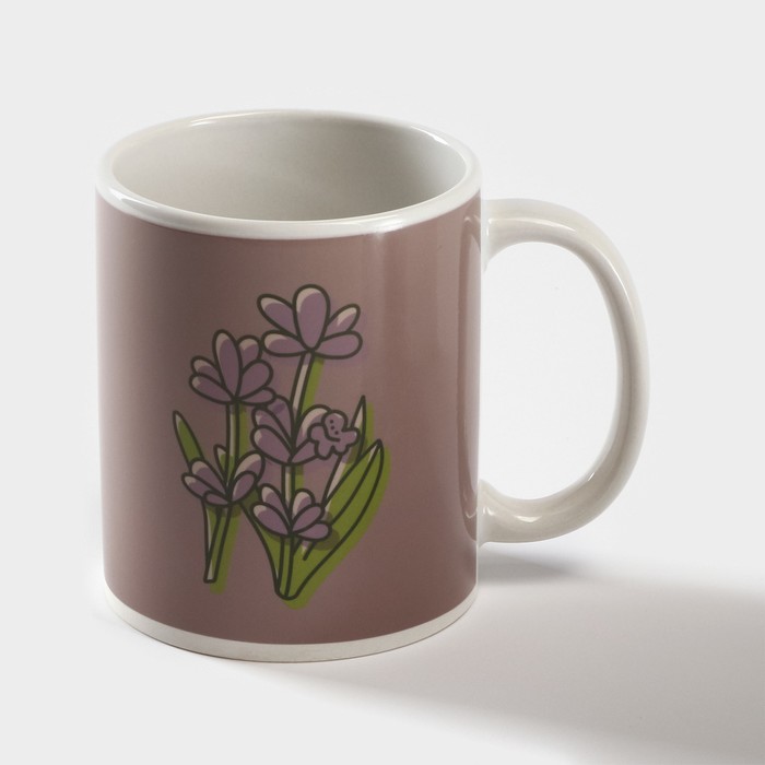 Кружка - хамелеон Доляна «С праздником весны тебя!», 350 мл, керамика, сиреневая - Фото 1