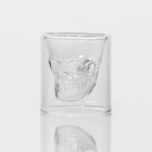 Стопка-шот Magistro «Череп», 150 мл, 8×8.5 см, стекло, прозрачная - Фото 3