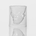 Стакан Magistro «Череп», 250 мл, 9×10 см, с двойными стенками, стекло, прозрачный - Фото 3