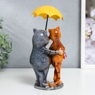 Сувенир полистоун лак "Котики - Прогулка под зонтом" 21,5х10х11,2 см - Фото 3