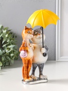 Фигурка полистоун лак «Котики. Прогулка под зонтом», 21.5×10×11.2 см - Фото 3