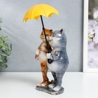 Сувенир полистоун лак "Котики - Прогулка под зонтом" 21,5х10х11,2 см - Фото 4