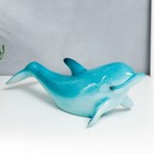 Сувенир полистоун свет "Голубой дельфин" 14х17х42,5 см - фото 1437784