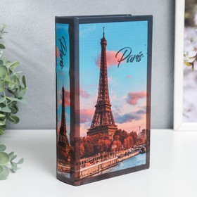 Сейф-книга дерево кожзам "Набережная Парижа" 21х13х5 см