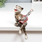 Сувенир полистоун лак "Кот с гитарой поёт серенаду" 17х7х10,5 см - фото 320307275