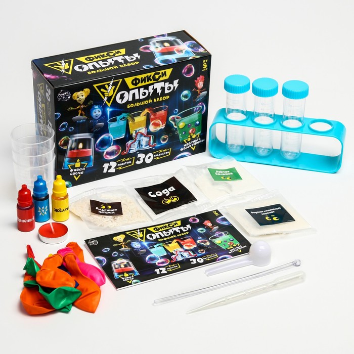 УЦЕНКА Набор для опытов «Фикси опыты», 12 опытов, Фиксики - Фото 1
