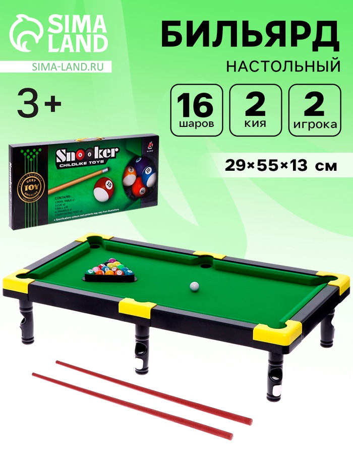 

Бильярд «Опытный игрок», 29 × 55 см