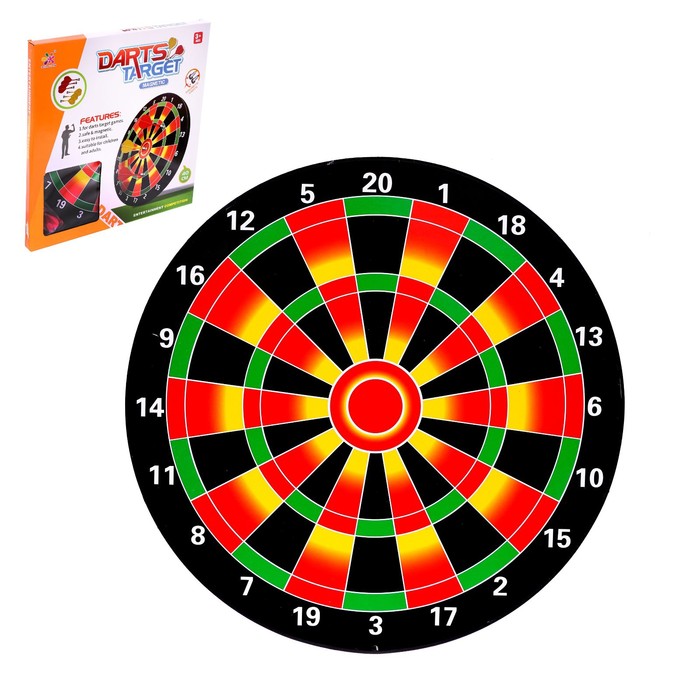 Дартс магнитный «Точно в цель», диаметр 40 см, 6 дротиков - Фото 1