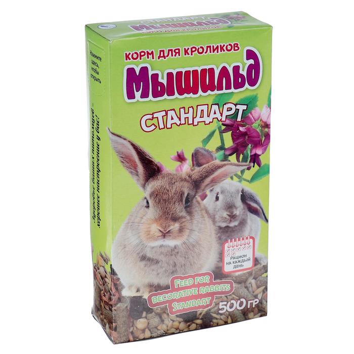 Корм зерновой  «Мышильд стандарт» для декоративных кроликов, 500 г, коробка - Фото 1