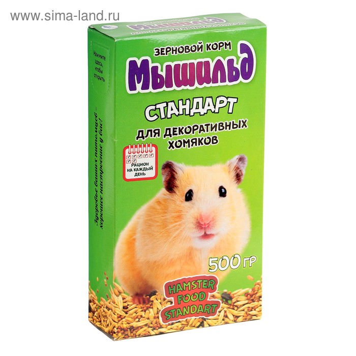 Корм зерновой "Мышильд стандарт" для декоративных хомяков, 500 г, коробка - Фото 1