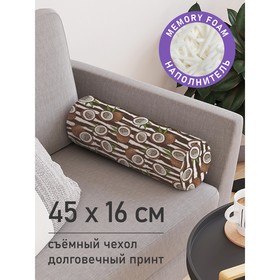 Подушка валик «Кокосовые грядки, декоративная, размер 16х45 см