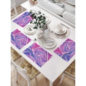 Комплект салфеток для сервировки стола «Смещение красок», прямоугольные, размер 32х46 см, 4 шт
